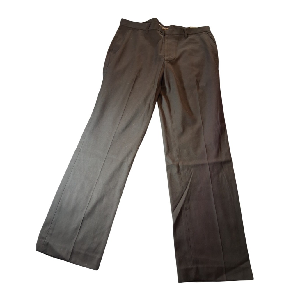 Kenneth Cole Select Dress Pants Mens 36x32 Black Straight Legs Stretch Casual